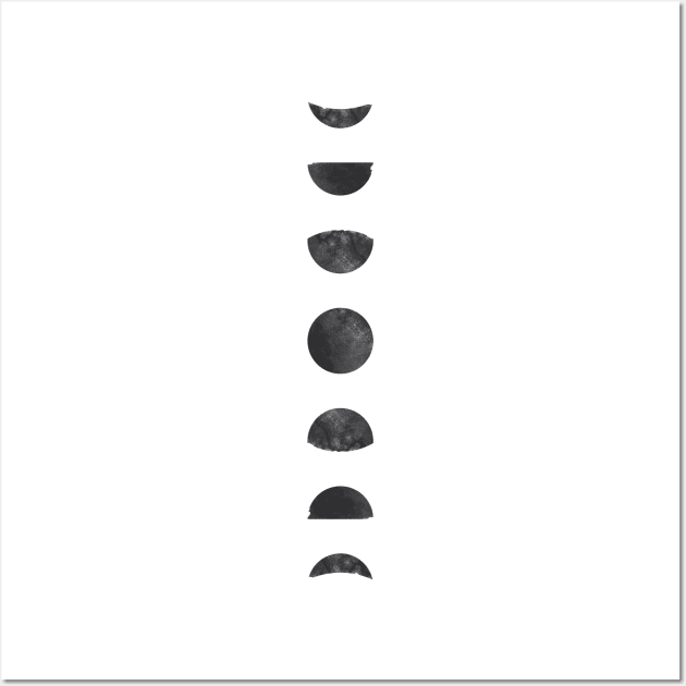 Moon Phases Watercolor Art Wall Art by tamaramilakovic